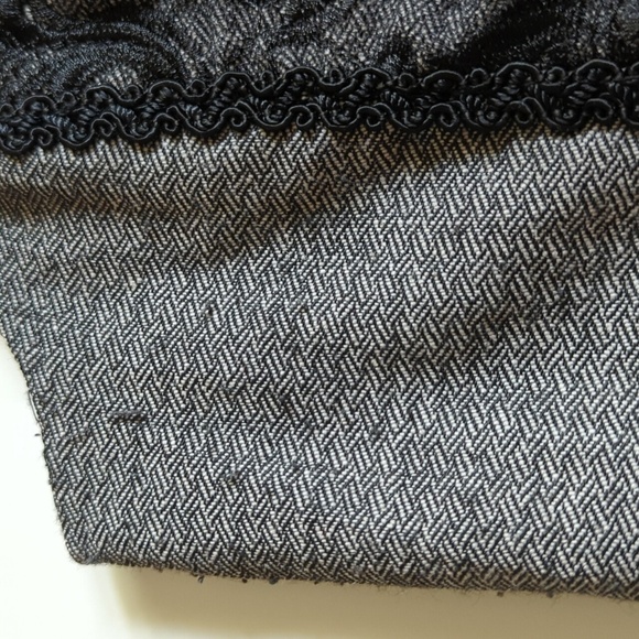 Chico's Vintage Vest Wool Black Embroidered Academia Size 2 Y2K Preppy Grunge - Picture 8 of 13